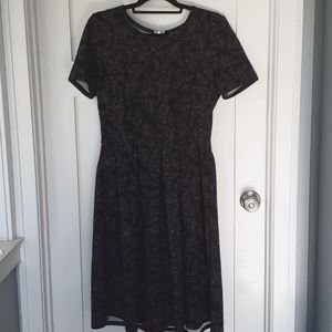 LulaRoe Amelia dress size large black flora